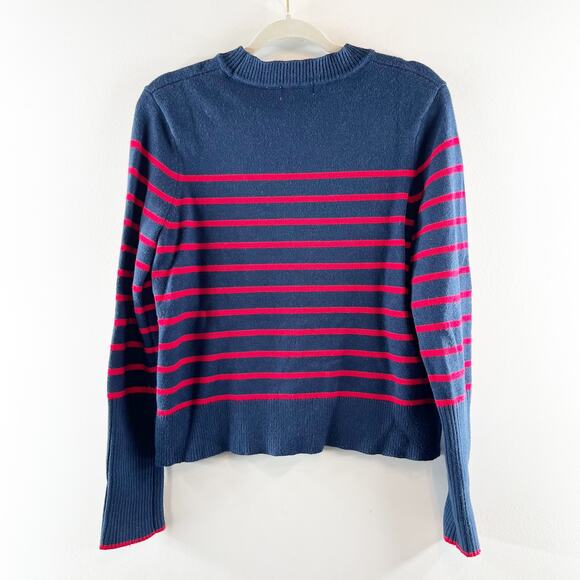 La Ligne x Target Striped Crew Neck Pullover Sweater Navy Blue Red Medium - Picture 5 of 6